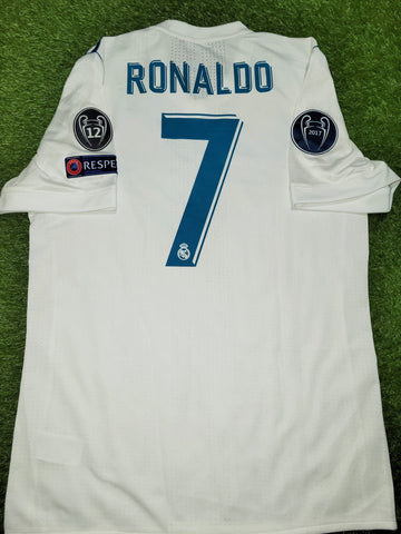 Cristiano Ronaldo Real Madrid Home 2017 2018 LAST SEASON ADIZERO PLAYER ISSUE Soccer Jersey Shirt L SKU# B31097 Adidas