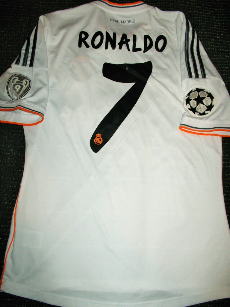 Cristiano Ronaldo Real Madrid UEFA 2013 2014 Jersey Camiseta Shirt Maglia M - foreversoccerjerseys