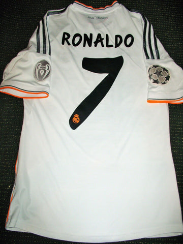 Cristiano Ronaldo Real Madrid UEFA 2013 2014 Jersey Camiseta Shirt S - foreversoccerjerseys