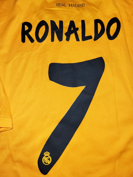 Cristiano Ronaldo Real Madrid UEFA 2013 2014 Third Soccer Jersey Shirt M SKU# Z29454 Adidas