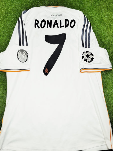 Cristiano Ronaldo Real Madrid UEFA FINAL 2013 2014 Home Jersey Camiseta Shirt XL SKU# G81157 Adidas