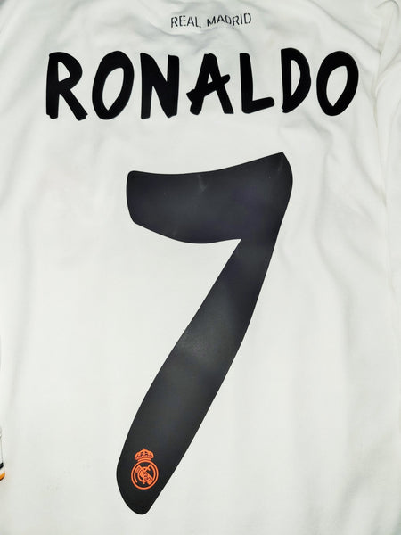 Cristiano Ronaldo Real Madrid UEFA FINAL 2013 2014 Home Jersey Camiseta Shirt XL SKU# G81157 Adidas