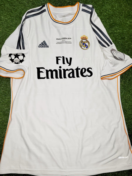 Cristiano Ronaldo Real Madrid UEFA FINAL 2013 2014 Home Soccer Jersey Shirt L SKU# G81157 Adidas