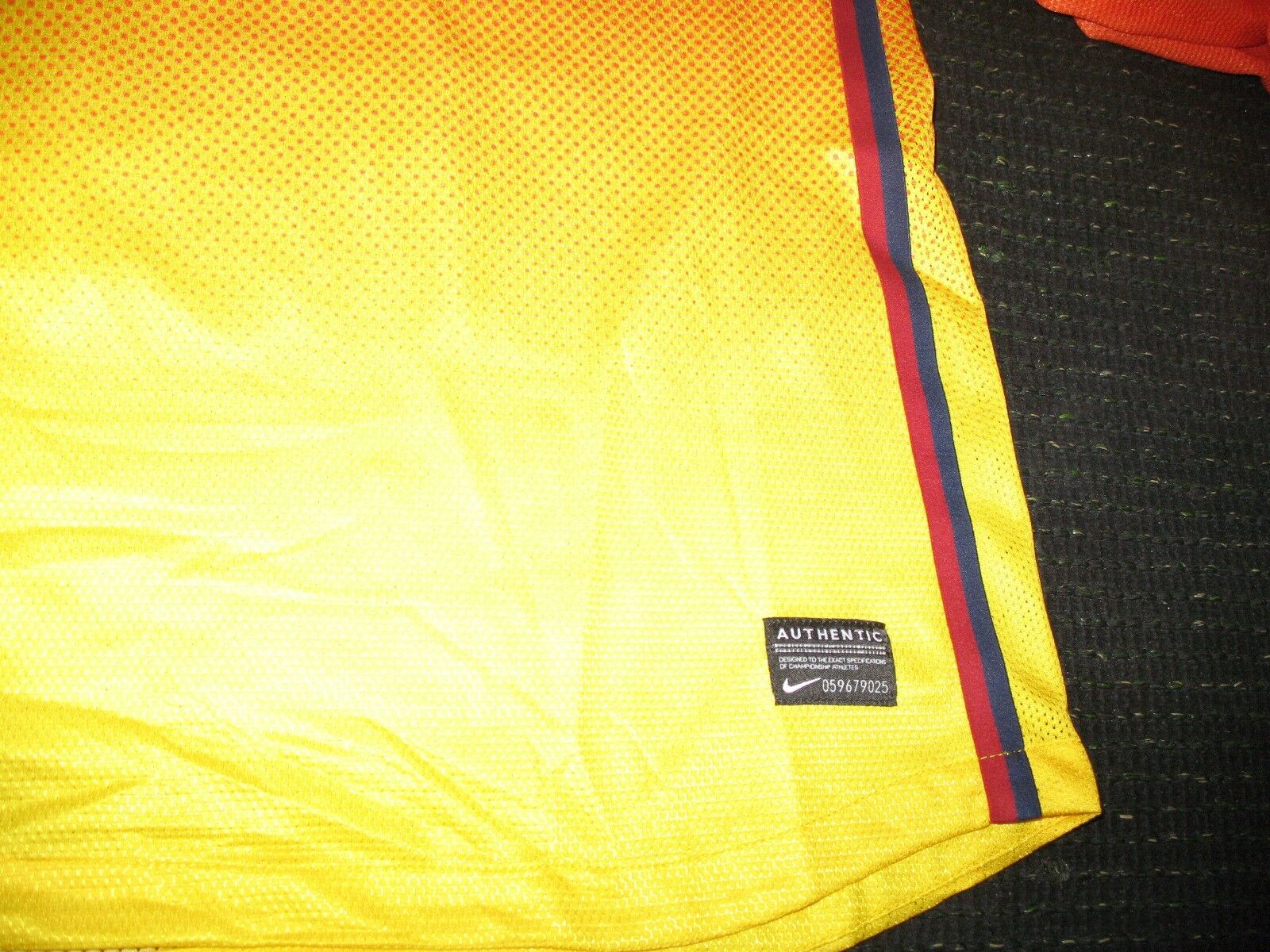 David Villa Barcelona Match Worn Yellow 2012 2013 Jersey Camiseta Shirt M - foreversoccerjerseys