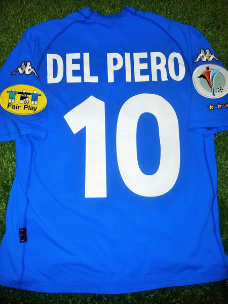 Del Piero Italy Kappa 2000 EURO CUP Home Jersey Shirt L foreversoccerjerseys
