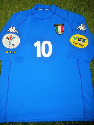 Del Piero Italy Kappa 2000 EURO CUP Home Jersey Shirt L foreversoccerjerseys