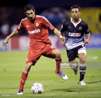 Di Maria Real Madrid MATCH WORN UEFA Red Jersey 2011 2012 Shirt Camiseta M - foreversoccerjerseys