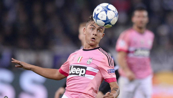 Dybala Juventus 2015 2016 Away Pink Drake UEFA Soccer Jersey Shirt L SKU# S12846 Adidas