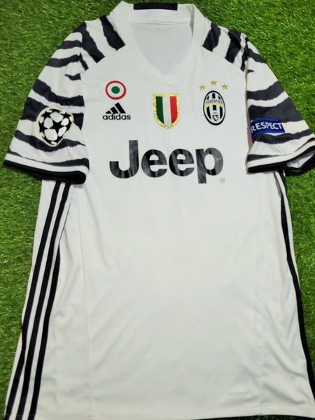 Dybala Juventus 2016 2017 Third Zebra UEFA Soccer Jersey Shirt M SKU# AP8906 Adidas