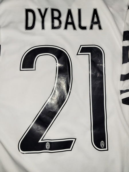Dybala Juventus 2016 2017 Third Zebra UEFA Soccer Jersey Shirt M SKU# AP8906 Adidas