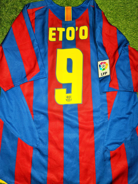 Eto'o Barcelona 2005 2006 Home Jersey Shirt Camiseta Maglia L SKU# 195970 foreversoccerjerseys