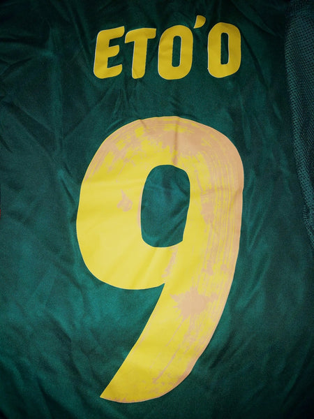 Eto'o Cameroon Puma 2008 2009 Home Jersey Shirt Camiseta L foreversoccerjerseys