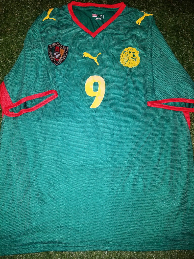 Eto'o Cameroon Puma 2008 2009 Home Jersey Shirt Camiseta L foreversoccerjerseys