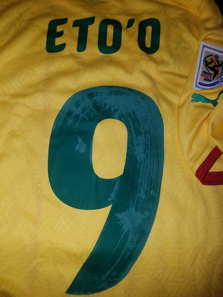 Eto'o Cameroon Puma 2010 WORLD CUP Away Jersey Shirt Camiseta M foreversoccerjerseys