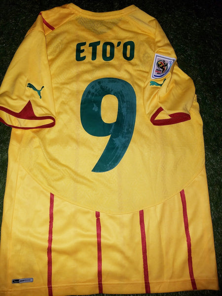 Eto'o Cameroon Puma 2010 WORLD CUP Away Jersey Shirt Camiseta M foreversoccerjerseys