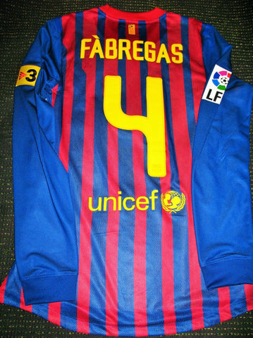 Fabregas Barcelona MATCH ISSUED 2011 2012 Jersey Shirt Camiseta M - foreversoccerjerseys