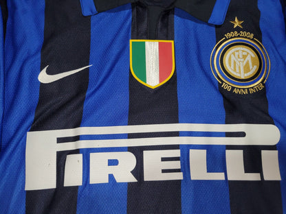 Retro Inter Milan Domicile Maillot 2007/08 - 100th Anniversaire – Mon Maillot Foot Retro Inter Milan Domicile Maillot 2007/08 - 100th Anniversaire – Mon Maillot Foot