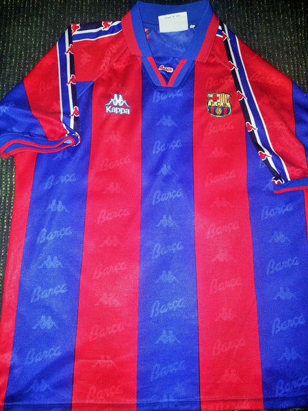 Figo Kappa Barcelona PLAYER ISSUE 1996 1997 Jersey Shirt Camiseta XL - foreversoccerjerseys