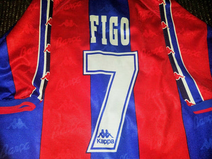 Figo Kappa Barcelona PLAYER ISSUE 1996 1997 Jersey Shirt Camiseta XL - foreversoccerjerseys