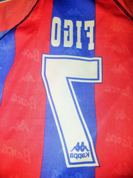 Figo Kappa Barcelona PLAYER ISSUE 1996 1997 Jersey Shirt Camiseta XL - foreversoccerjerseys