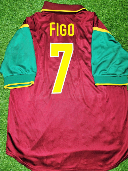Figo Portugal 1998 Nike Home Soccer Jersey Shirt L Nike
