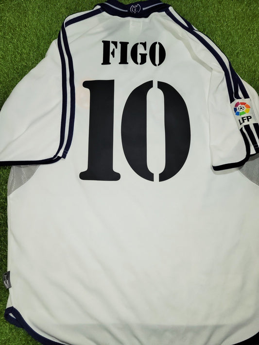 Figo Real Madrid 2000 2001 Soccer Jersey Shirt L SKU# 685331 Adidas