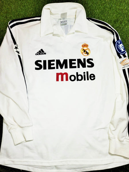 Figo Real Madrid UEFA CENTENARY 2002 2003 Long Sleeve Jersey Shirt Camiseta L foreversoccerjerseys