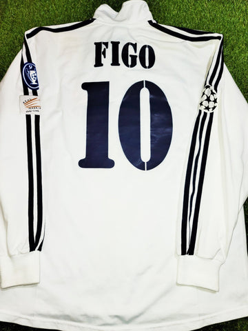 Figo Real Madrid UEFA CENTENARY 2002 2003 Long Sleeve Jersey Shirt Camiseta L foreversoccerjerseys