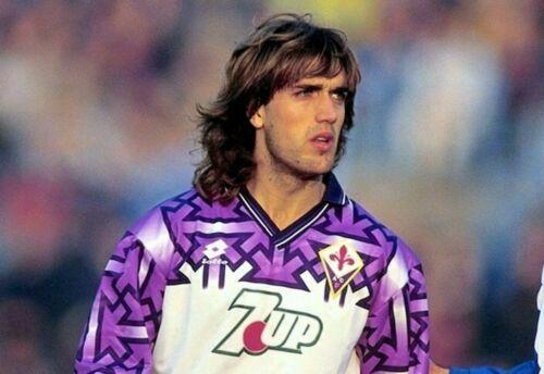 Fiorentina BANNED SWASTIKA Lotto 1992 1993 7up Jersey Maglia L - foreversoccerjerseys