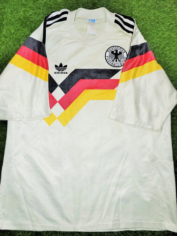 SIZE L Vintage Adidas DFB Shirt T-shirt Germany 1990 World Cup 