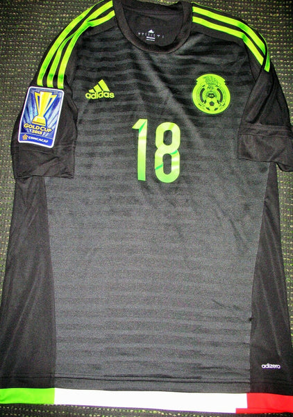 Guardado Mexico 2015 GOLD CUP MATCH WORN ADIZERO Jersey Camiseta Shirt M - foreversoccerjerseys