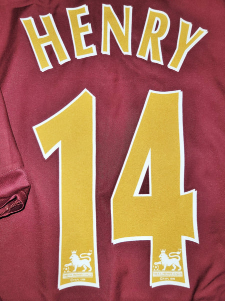 Henry Arsenal 2005 2006 HIGHBURY LAST GAME Home Soccer Jersey Shirt M SKU# 195578 Nike