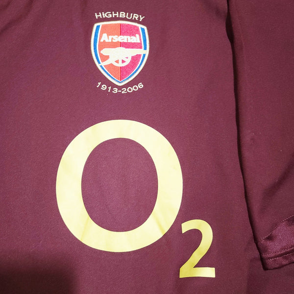Henry Arsenal 2005 2006 Nike Home HIGHBURY COMMEMORATIVE UEFA Jersey Shirt L SKU# 195578 foreversoccerjerseys