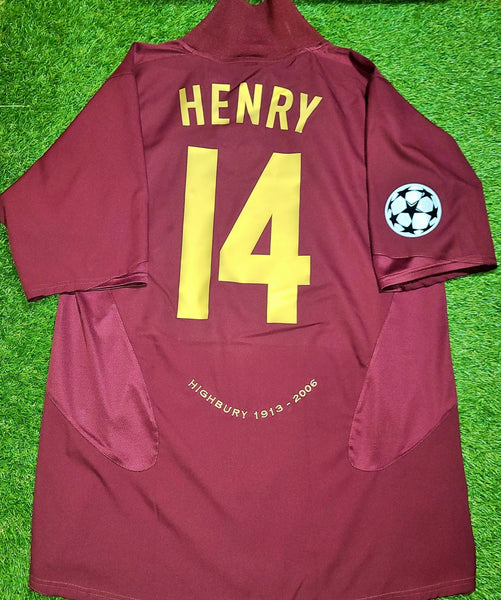 Henry Arsenal 2005 2006 Nike Home HIGHBURY COMMEMORATIVE UEFA Jersey Shirt L SKU# 195578 foreversoccerjerseys