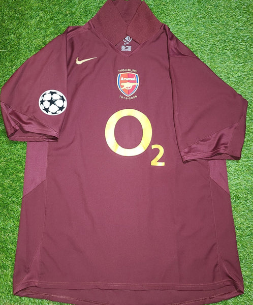 Henry Arsenal 2005 2006 Nike Home HIGHBURY COMMEMORATIVE UEFA Jersey Shirt L SKU# 195578 foreversoccerjerseys