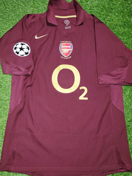 Henry Arsenal 2005 2006 Nike Home HIGHBURY COMMEMORATIVE UEFA Soccer Jersey Shirt M SKU# 195578 foreversoccerjerseys