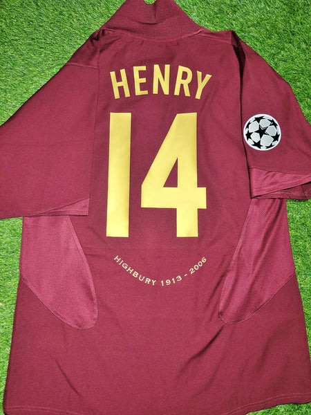 Henry Arsenal 2005 2006 Nike Home HIGHBURY COMMEMORATIVE UEFA Soccer Jersey Shirt M SKU# 195578 foreversoccerjerseys