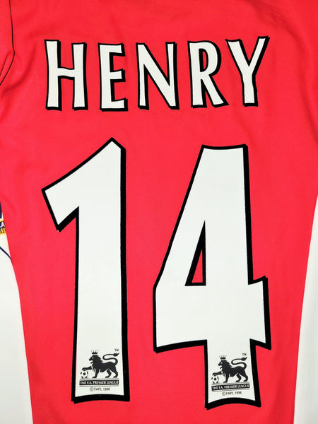 Henry Arsenal Nike Home 2002 2003 2004 Long Sleeve Soccer Jersey Shirt L Nike