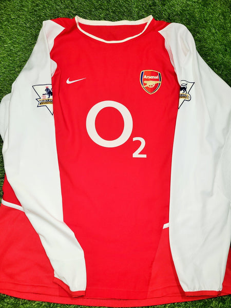 Henry Arsenal Nike Home 2002 2003 2004 Long Sleeve Soccer Jersey Shirt L Nike