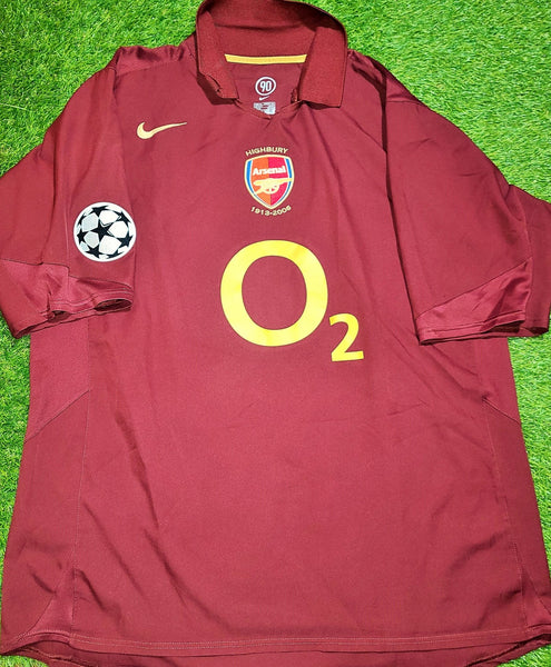Henry Arsenal Nike Home 2005 2006 HIGHBURY COMMEMORATIVE UEFA Jersey Shirt XL SKU# 195578 foreversoccerjerseys