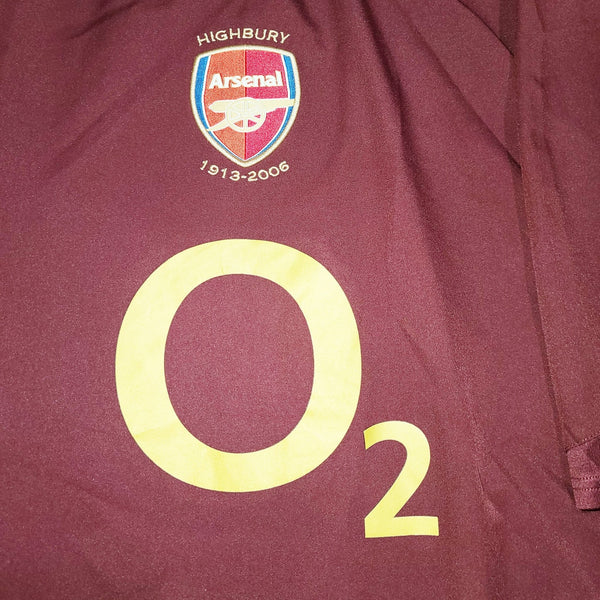 Henry Arsenal Nike Home 2005 2006 HIGHBURY COMMEMORATIVE UEFA Jersey Shirt XL SKU# 195578 foreversoccerjerseys