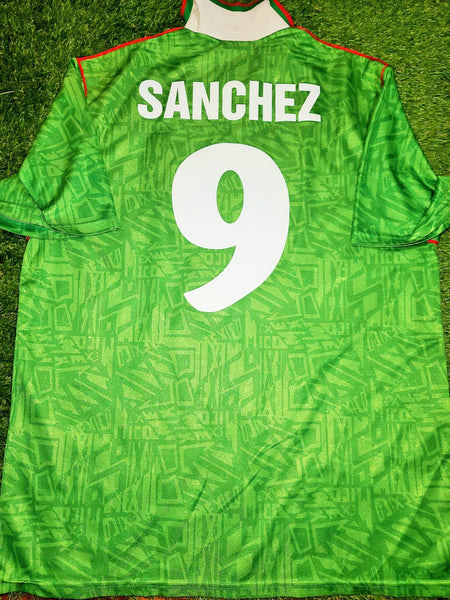 Hugo Sanchez Mexico Umbro 1994 WORLD CUP Jersey Shirt Camiseta XL foreversoccerjerseys