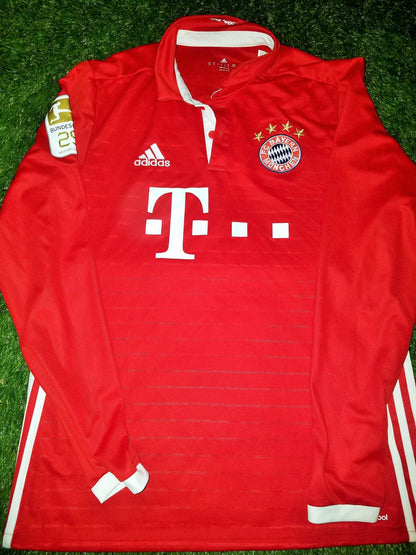 Hummels Bayern Munich 2016 2017 Long Sleeve Jersey Trikot M foreversoccerjerseys