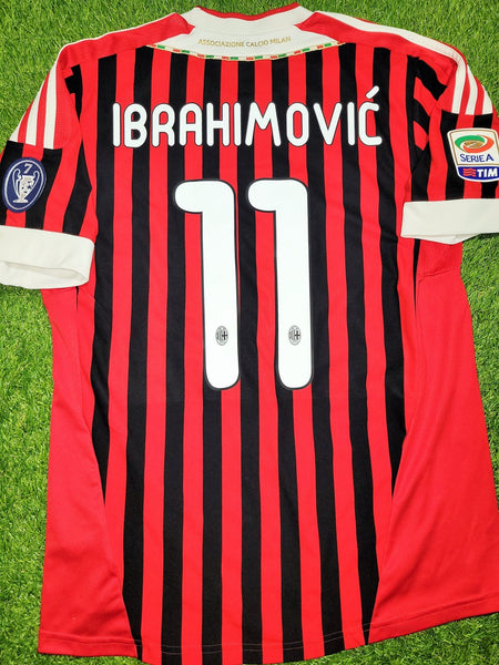 Ibrahimovic AC Milan 2011 2012 Home Soccer Jersey Shirt M SKU# V13457 Nike