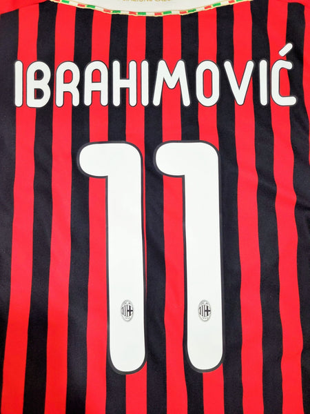 Ibrahimovic AC Milan 2011 2012 Home Soccer Jersey Shirt M SKU# V13457 Nike