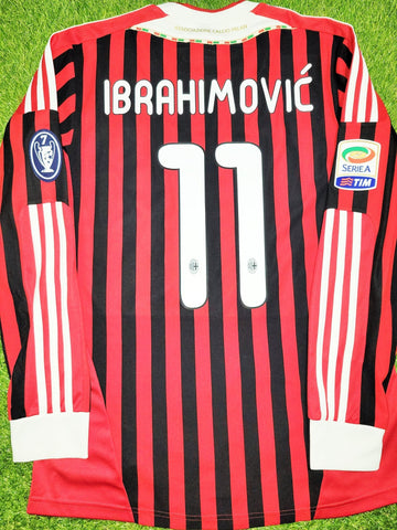 Ibrahimovic AC Milan 2011 2012 Home Soccer Long Sleeve Jersey Shirt M SKU# V13456 Nike