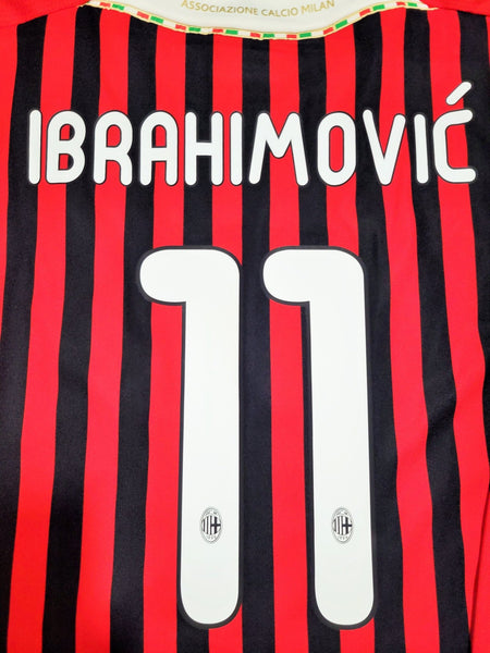 Ibrahimovic AC Milan 2011 2012 Home Soccer Long Sleeve Jersey Shirt M SKU# V13456 Nike