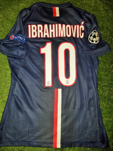 Ibrahimovic PSG Paris Saint Germain UEFA MATCH ISSUED Jersey Shirt Maillot L foreversoccerjerseys