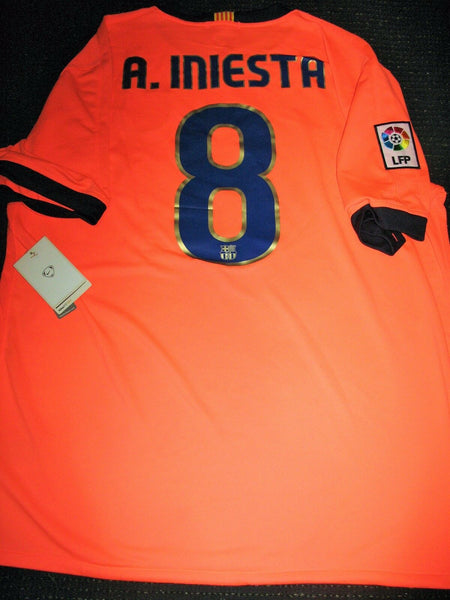Iniesta Barcelona 2009 2010 Pink Jersey Shirt Camiseta BNWT XL - foreversoccerjerseys