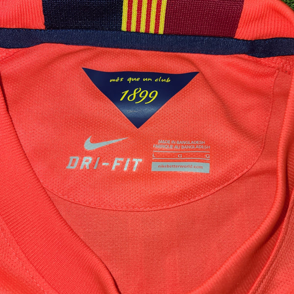Iniesta Barcelona 2014 2015 TREBLE SEASON Away Jersey Shirt Camiseta L SKU# 618738-672 foreversoccerjerseys